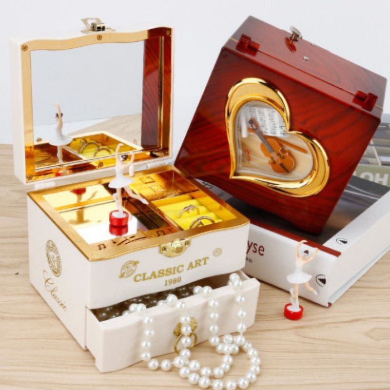 Retro music box, music box, girl spinning dance, ballet girl, creative birthday trinkets for children friends