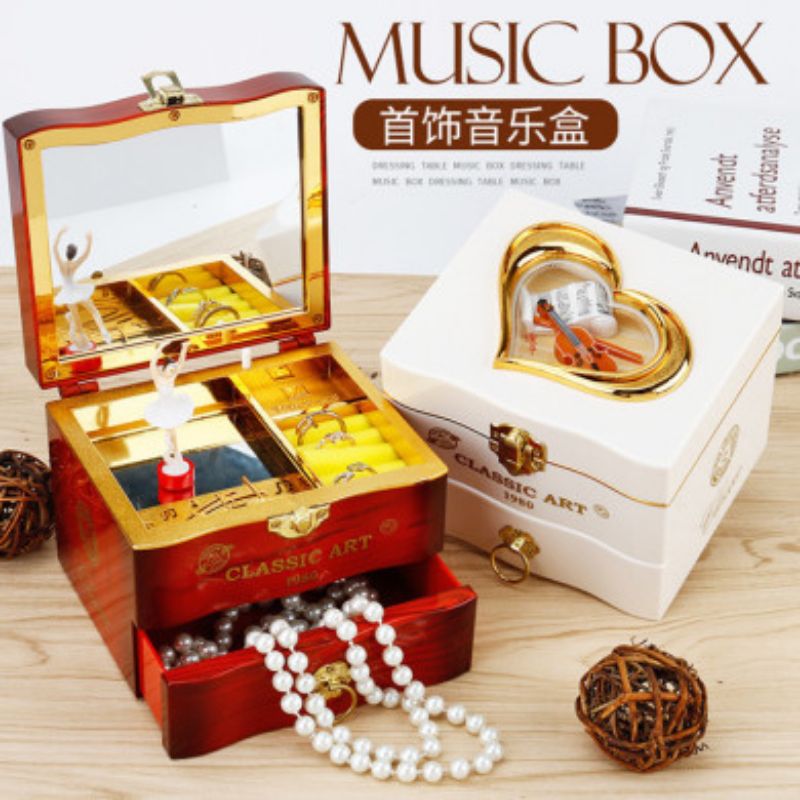 Retro music box, music box, girl spinning dance, ballet girl, creative birthday trinkets for children friends Specification image