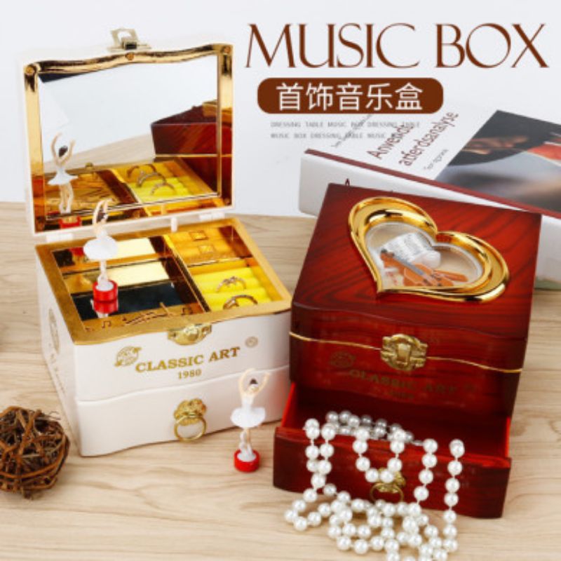 Retro music box, music box, girl spinning dance, ballet girl, creative birthday trinkets for children friends details Picture
