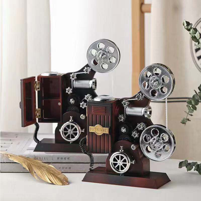 Retro japonés cine proyector caja de música rosa chica corazón regalo decoración del hogar cafetería posando al por mayor details Picture