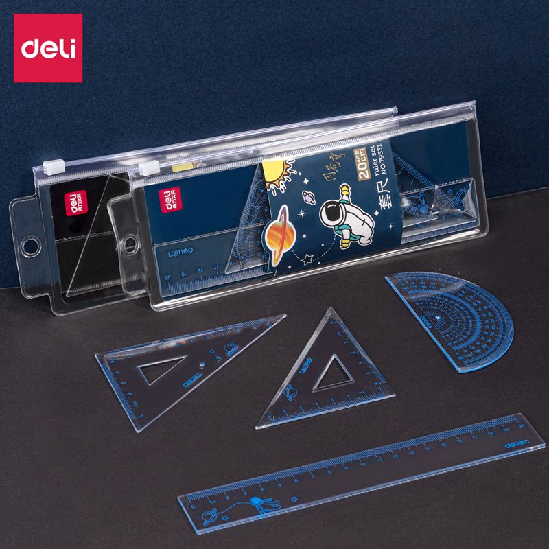 Deli 79531 Aerospace-themed ruler set