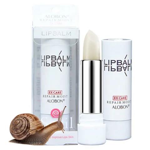ALOBON Snail Moisturizing Lip Balm. Alobon Lip balm nourishes the lips, making them moist and colorless Specification image