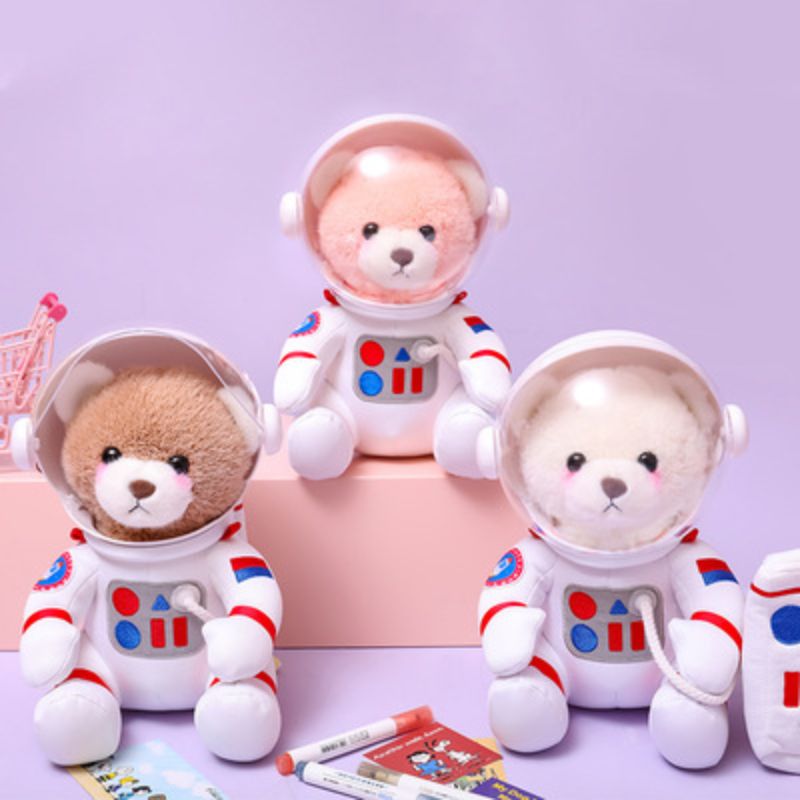 Space bear dolls, astronaut plush toys, Teddy bear figurines, girls' stuffed dolls, children's boys' Day gifts details Picture