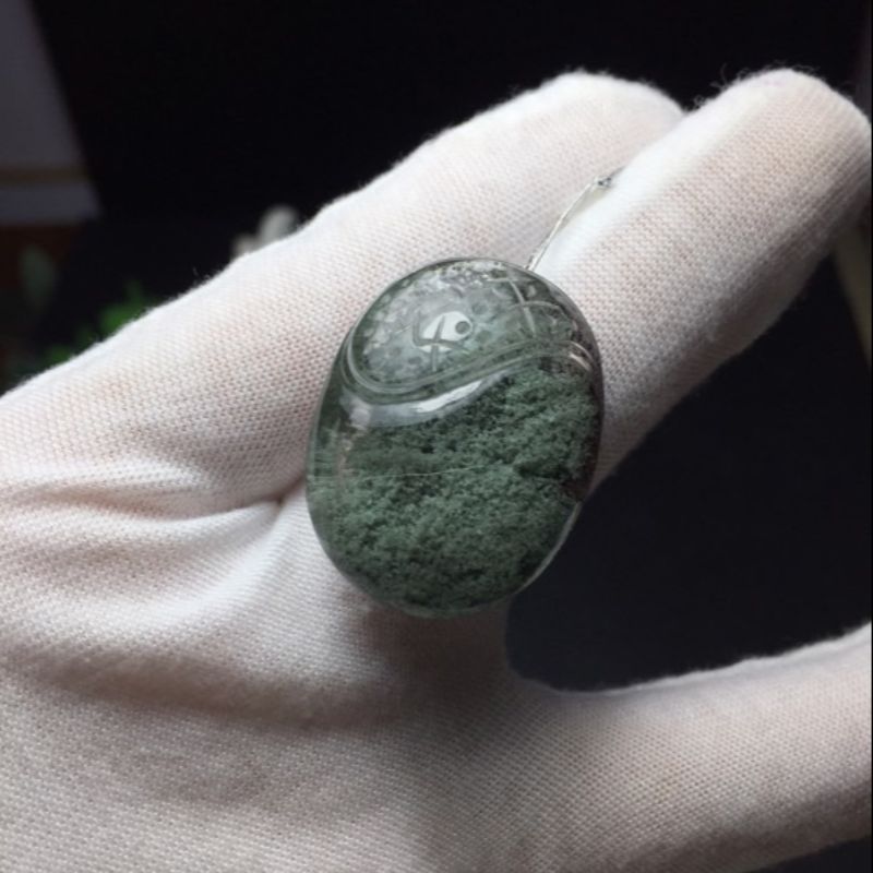 亮彩晶珠宝   天然绿幽灵吊坠 表皮光滑 盆景漂亮