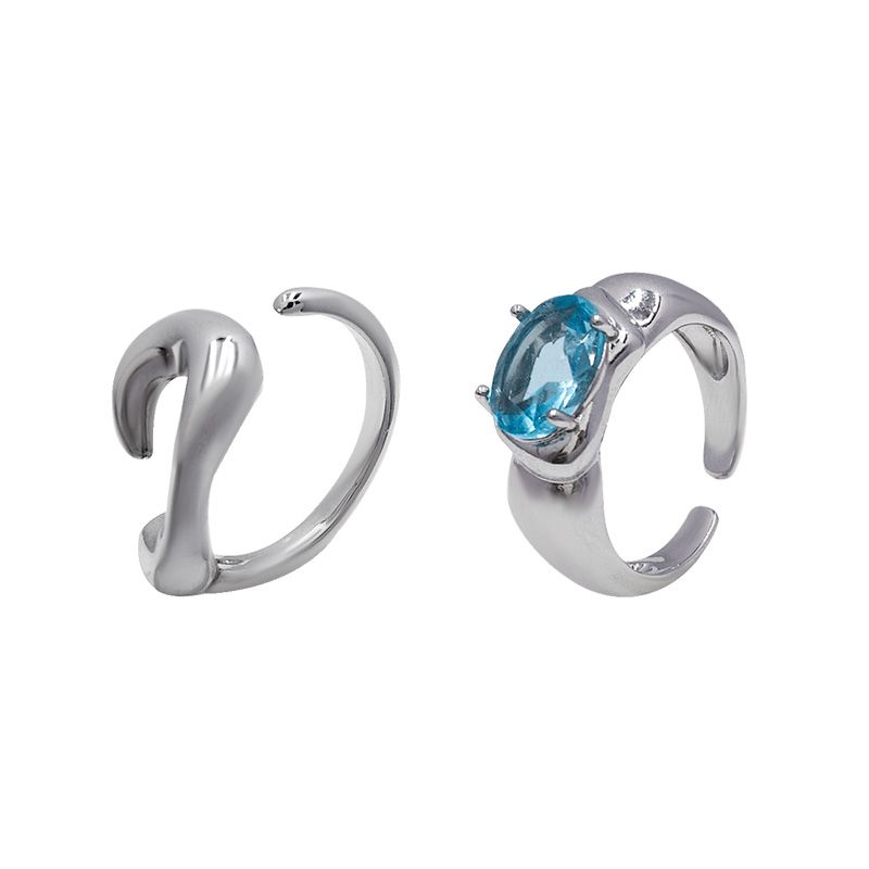 宝石戒指白底实物图