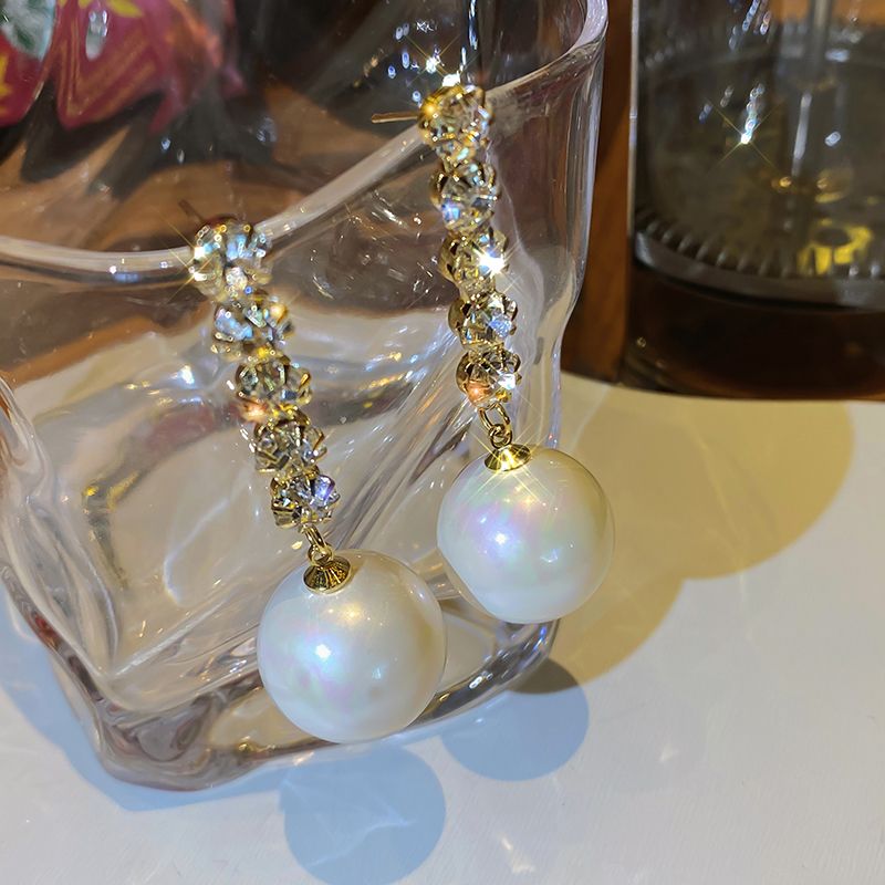 Earrings, Korean style, Internet celebrity earrings, women's pure silver 2020 new trendy pearl tassel long earrings and earrings Application Scenario