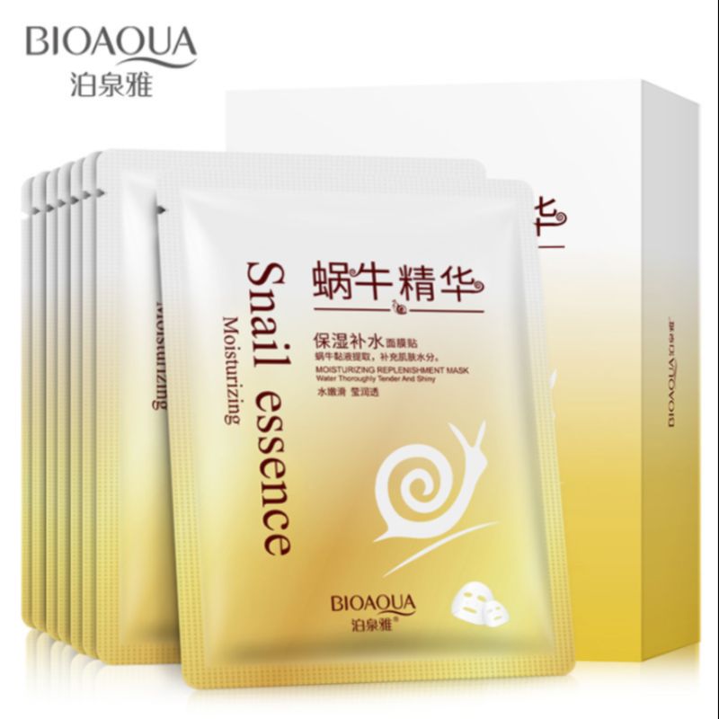 Poquan Ya Cochlea original liquid moisturizing hydrating mask Facial essence tender skin snail essence mask patch mask moisturizing