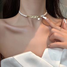 天然淡水珍珠项链女2021年新款潮轻奢小众锁骨链脖子配饰颈链夏