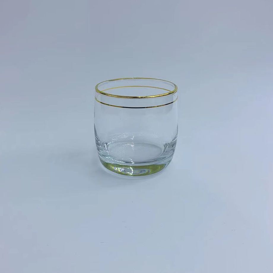 Hotel and guesthouse creative colorful ion-electroplated glass mouthwash cup, household trendy water cup report: This product does not support seven-day no-reason return Specification image