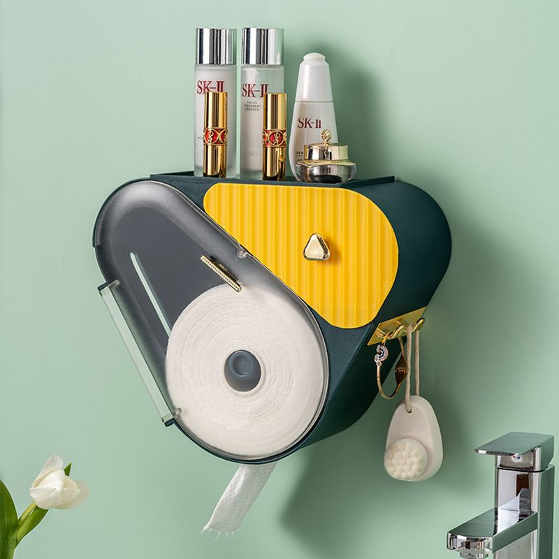 Tissue box, tissue box, creative light luxury multi-functional storage box, face towel box, wall-mounted paper roll holder without punching holes details Picture