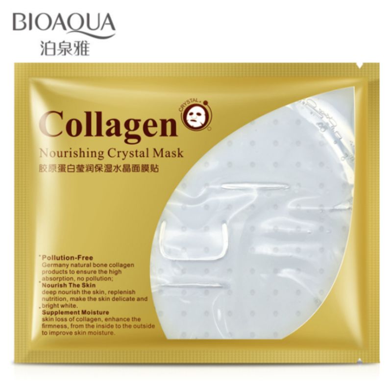 Poquanya Collagen Mask Jade-moisturizing Crystal Mask Gold comfortable and smooth single piece