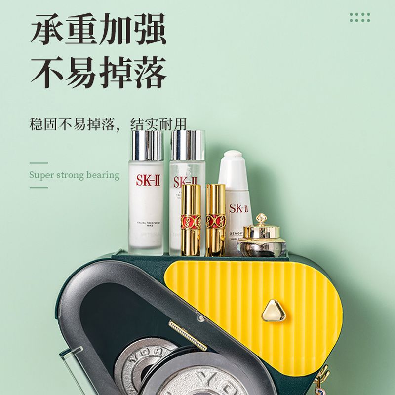 Tissue box, tissue box, creative light luxury multi-functional storage box, face towel box, wall-mounted paper roll holder without punching holes Application Scenario