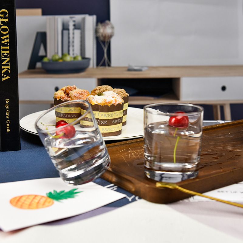 Whisky cups, foreign wine glasses, European spirits wine sets, ktv and hotel supplies cups, thick-bottomed glass cups, ins factory direct sales Specification image