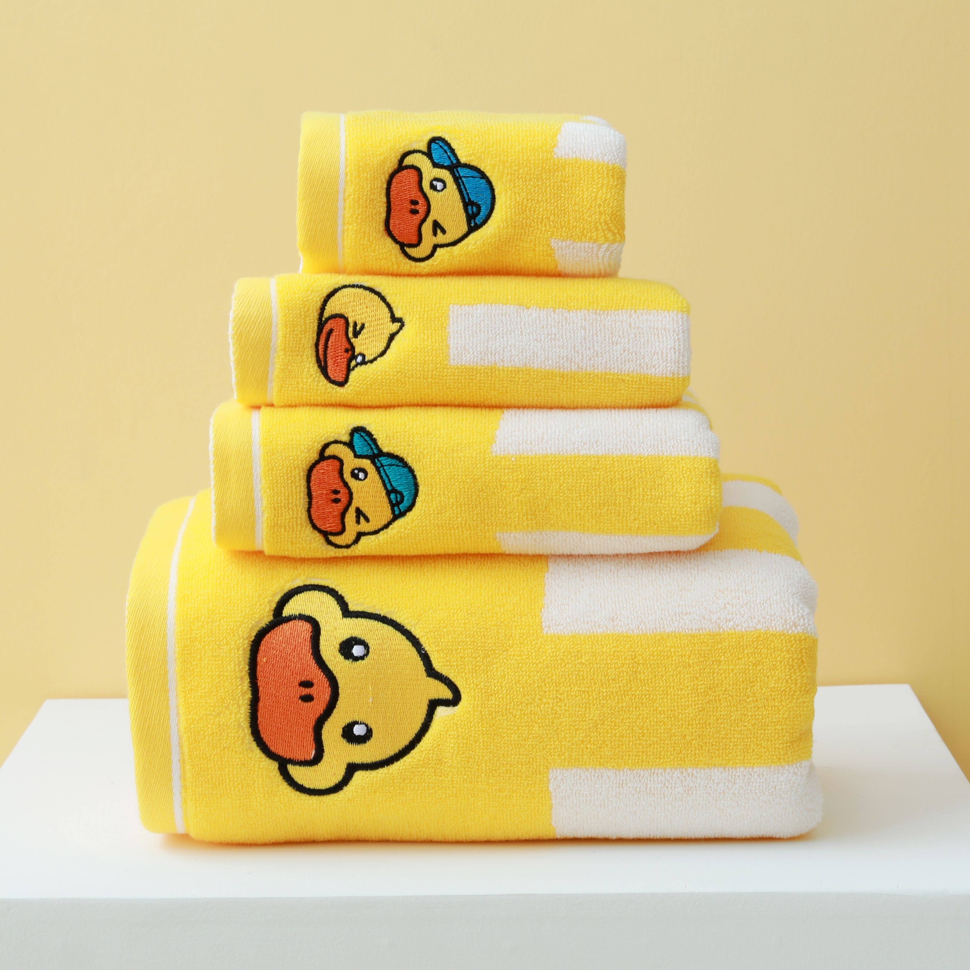 G.DUCK Little Yellow Duck Single Bath Towel Series Pure cotton bath towels absorb water, do not fade or shed hair. Gift company, welfare, supermarket exclusive sale pic 7