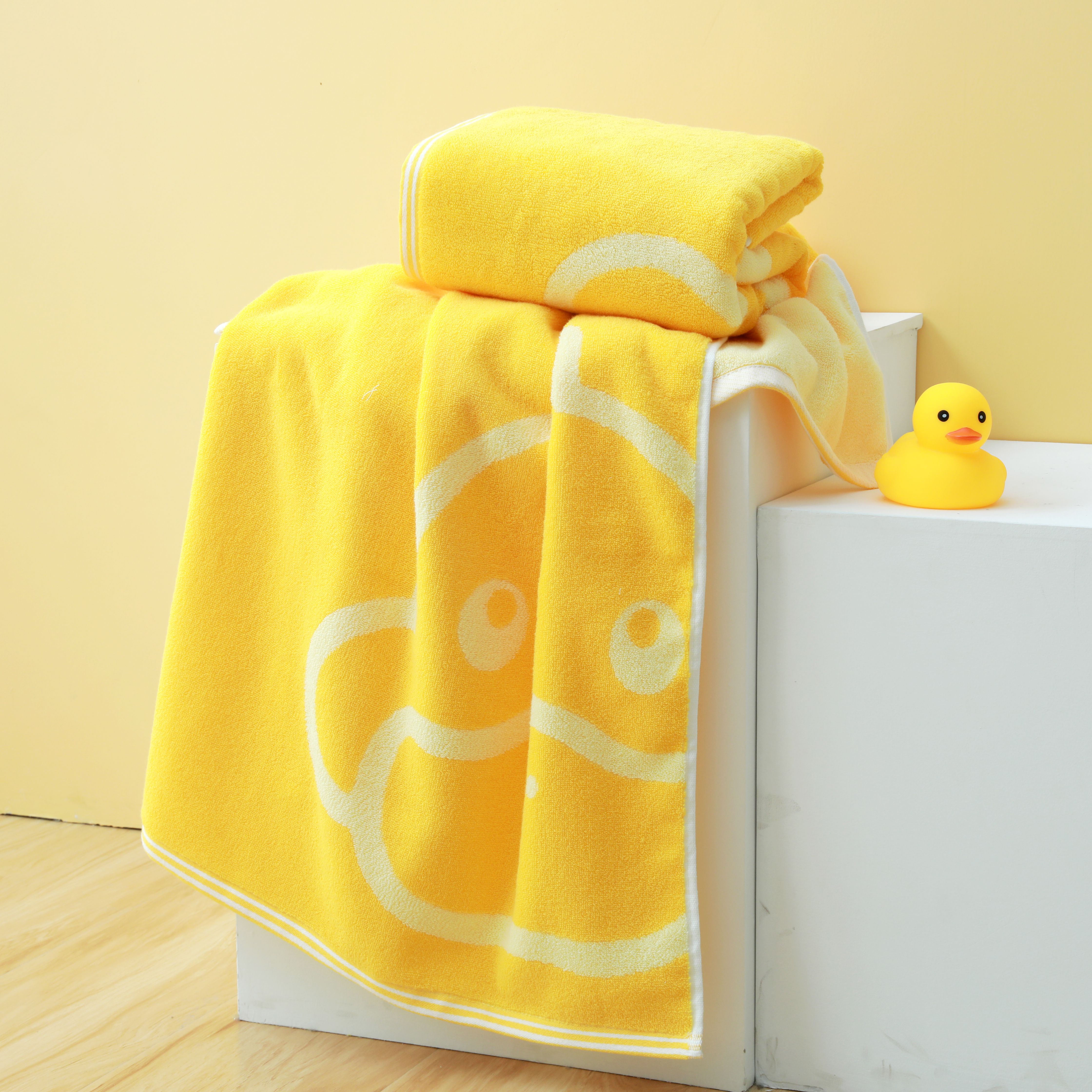 G.DUCK Little Yellow Duck Single Bath Towel Series Pure cotton bath towels absorb water, do not fade or shed hair. Gift company, welfare, supermarket exclusive sale pic 8