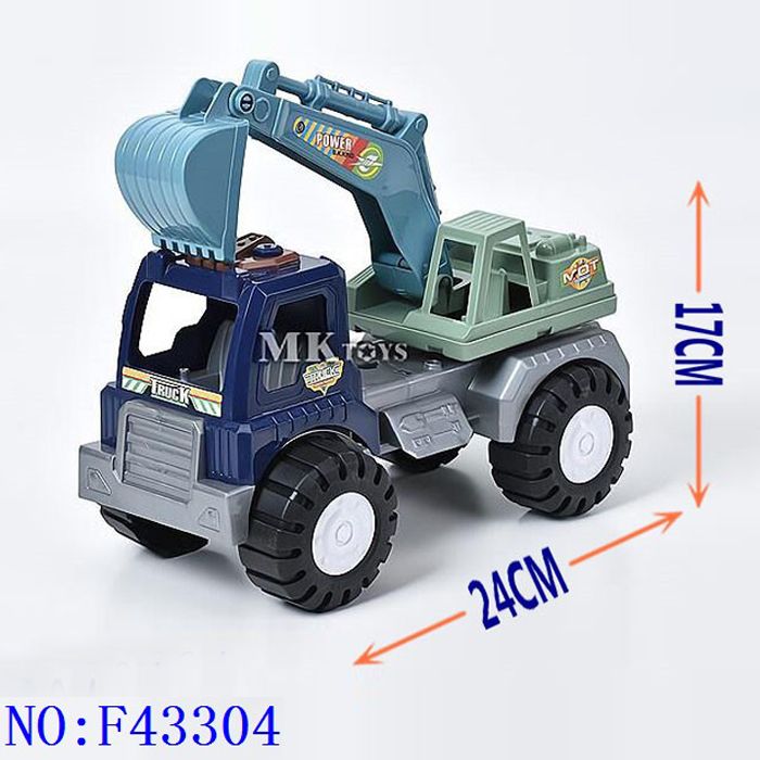外贸大货滑行工程车 个性大玩具车模型运输车挖掘机工程队男孩小孩地摊外贸热销批发 F43304