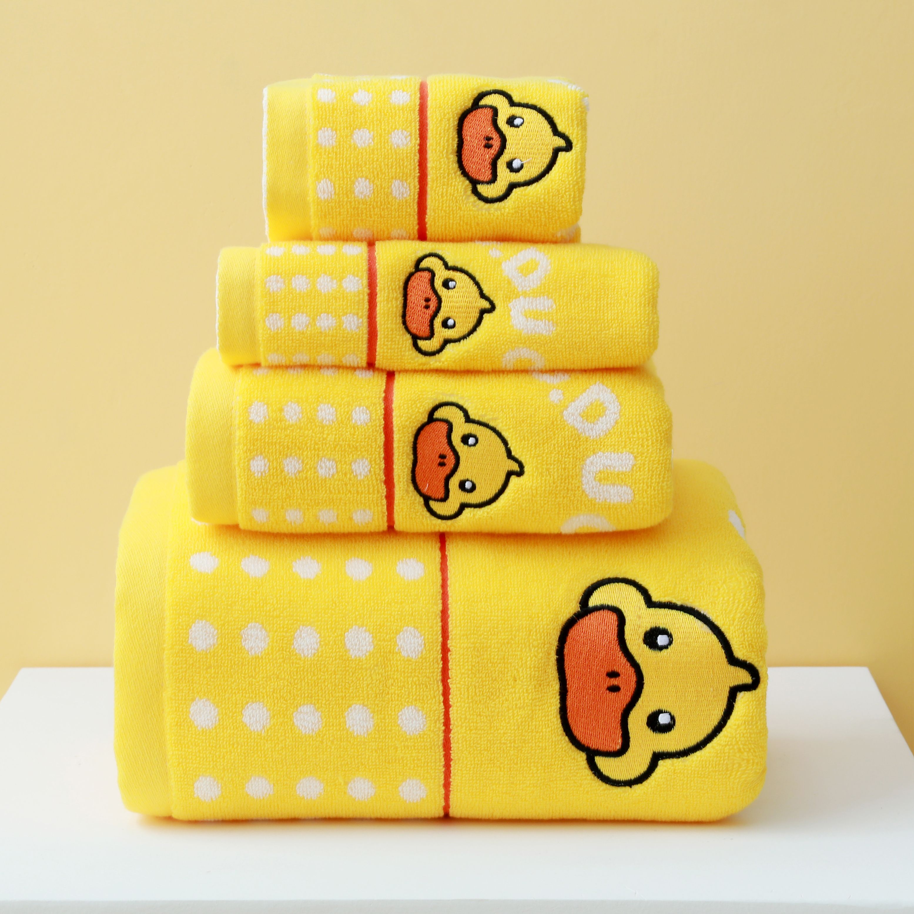 G.DUCK Little Yellow Duck Single Bath Towel Series Pure cotton bath towels absorb water, do not fade or shed hair. Gift company, welfare, supermarket exclusive sale pic 6
