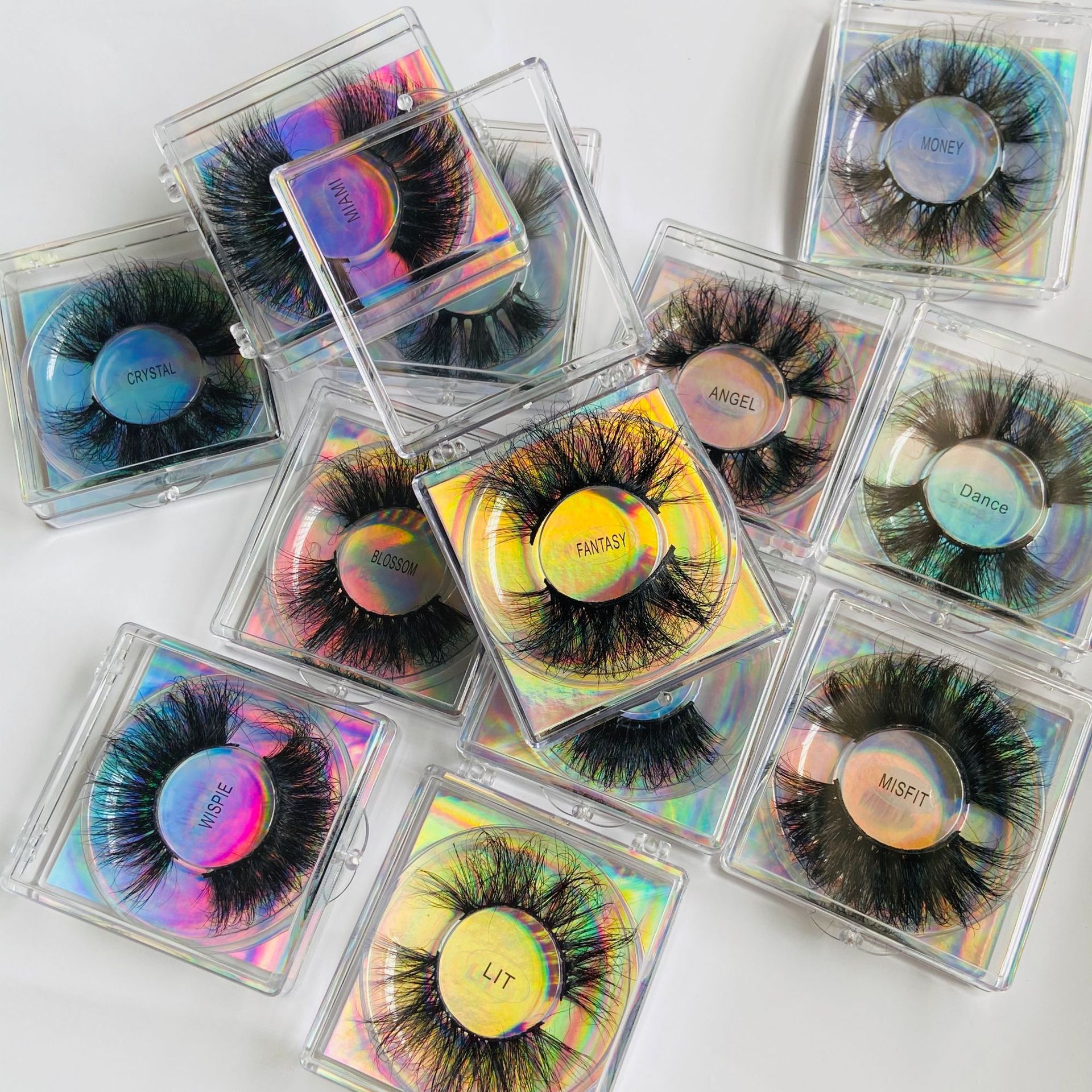 Fluffy eyelashes 8D 25mm 27mm lengthening thick Internet red false eyelashes