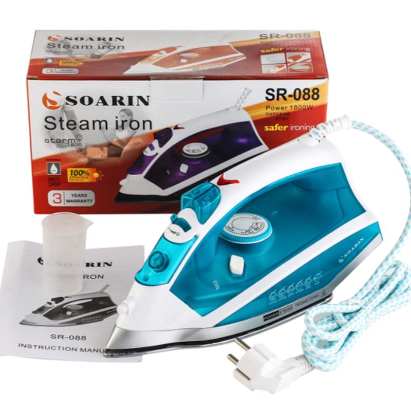 [Export English] Export Stainless Steel Steam Iron Hand-Held Five-Speed Temperature Control Iron Sr-088 Steel Plate Item Picture