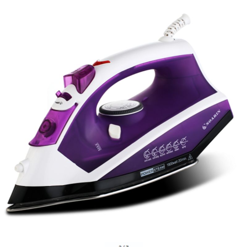 [Export English] Export Stainless Steel Steam Iron Hand-Held Five-Speed Temperature Control Iron Sr-088 Steel Plate Specification drawing