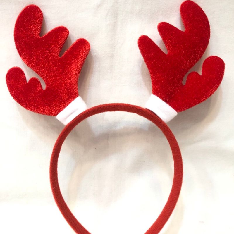 Christmas headbands, antler headbands, Christmas hair bands, children and adults, velvet antler headbands, party Christmas supplies and decorations Application Scenario