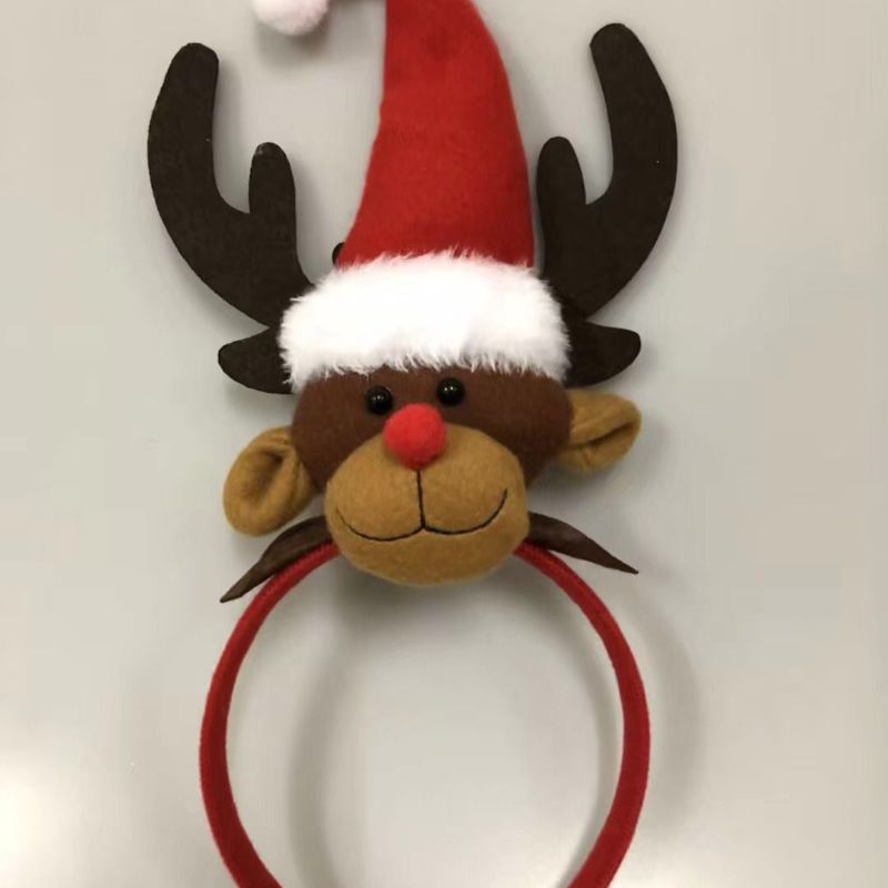 Christmas headbands, antler headbands, Christmas hair bands for children and adults, cotton deer hat headbands, party Christmas supplies and decorations details Picture