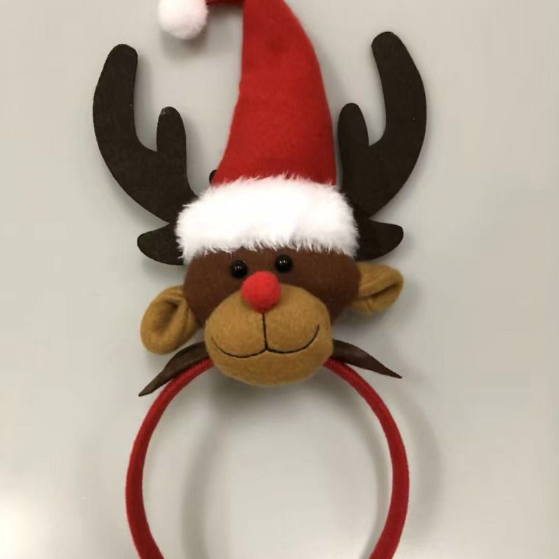 Christmas headbands, antler headbands, Christmas hair bands for children and adults, cotton deer hat headbands, party Christmas supplies and decorations Item Picture