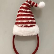 圣诞节头箍鹿角头扣圣诞发箍儿童成人金丝红白条帽头箍派对圣诞用品装扮厂家直销