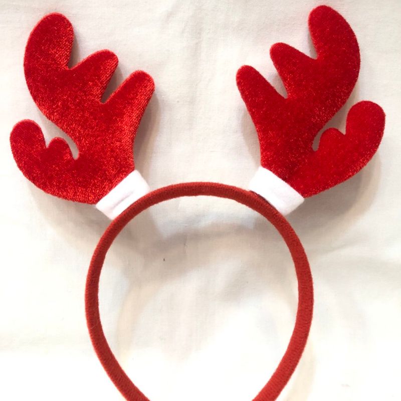 Christmas headbands, antler headbands, Christmas hair bands, children and adults, velvet antler headbands, party Christmas supplies and decorations Specification image