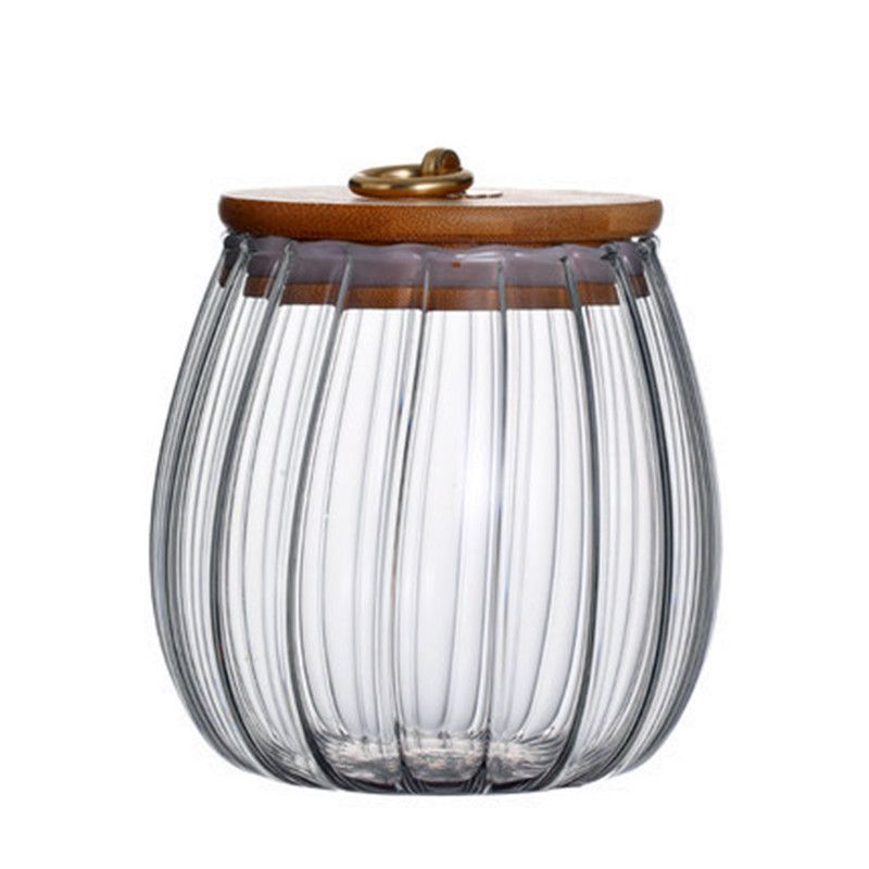Glass tea canister, Japanese-style storage canister, sealed tea canister, glass tea canister sealed canister, creative transparent canister Item Picture