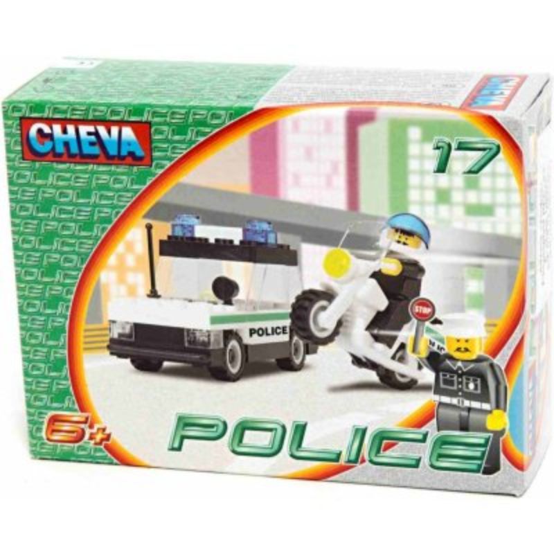 捷克进口玩具CHEVA#17警察巡逻套件图