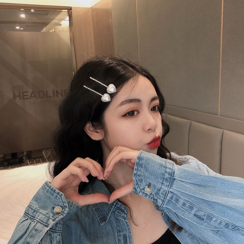 韩国ins 少女蝴蝶发夹温同款边夹森系超仙 镶钻刘海夹卡子发饰