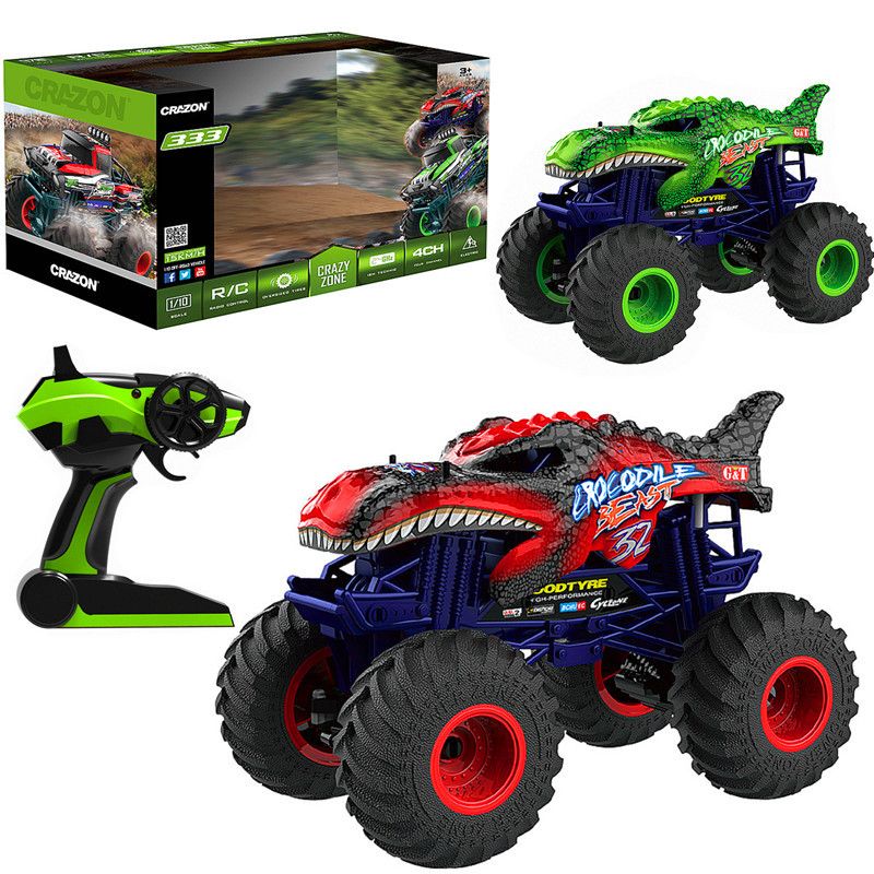 1:10 Dinosaur remote control car, mountain climbing, Bigfoot, four-wheel drive toy model, off-road vehicle, rock climbing car, children