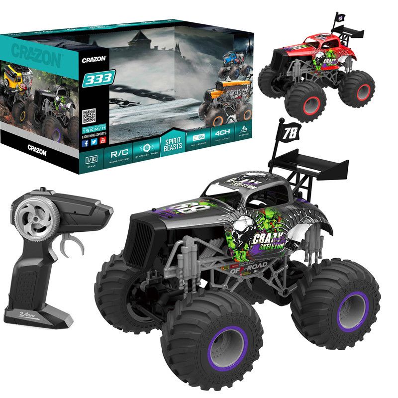 Large wheels, big feet, remote control car, charging, off-road climbing car, 1:16 scale climbing model car, children's foreign trade details Picture