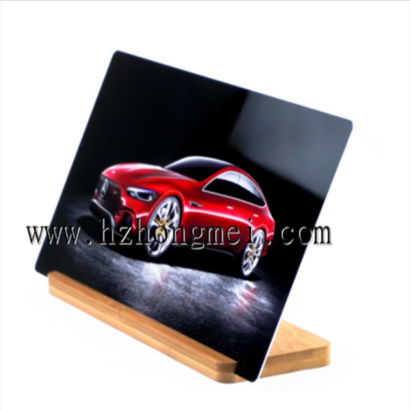 热升华铝板相框铝合金相框竹木底座长方形相框正方形摆台详情图3