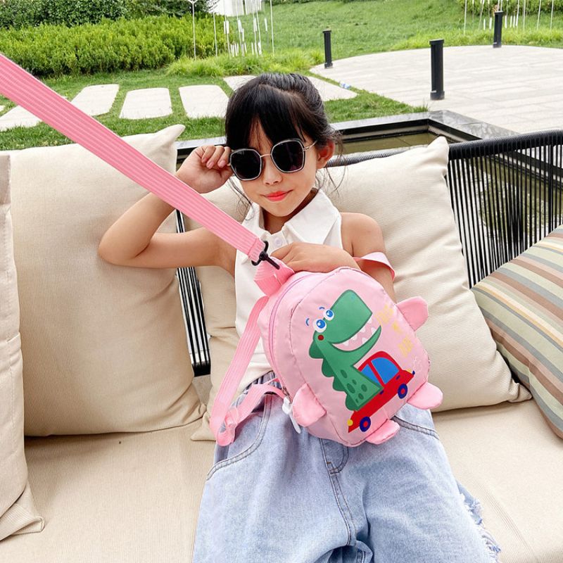Cartoon dinosaur children's anti-wandering backpack details Picture