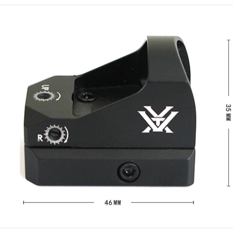 Metal shock-resistant 20mm clip adjustable metal internal red dot sight JH703 details Picture