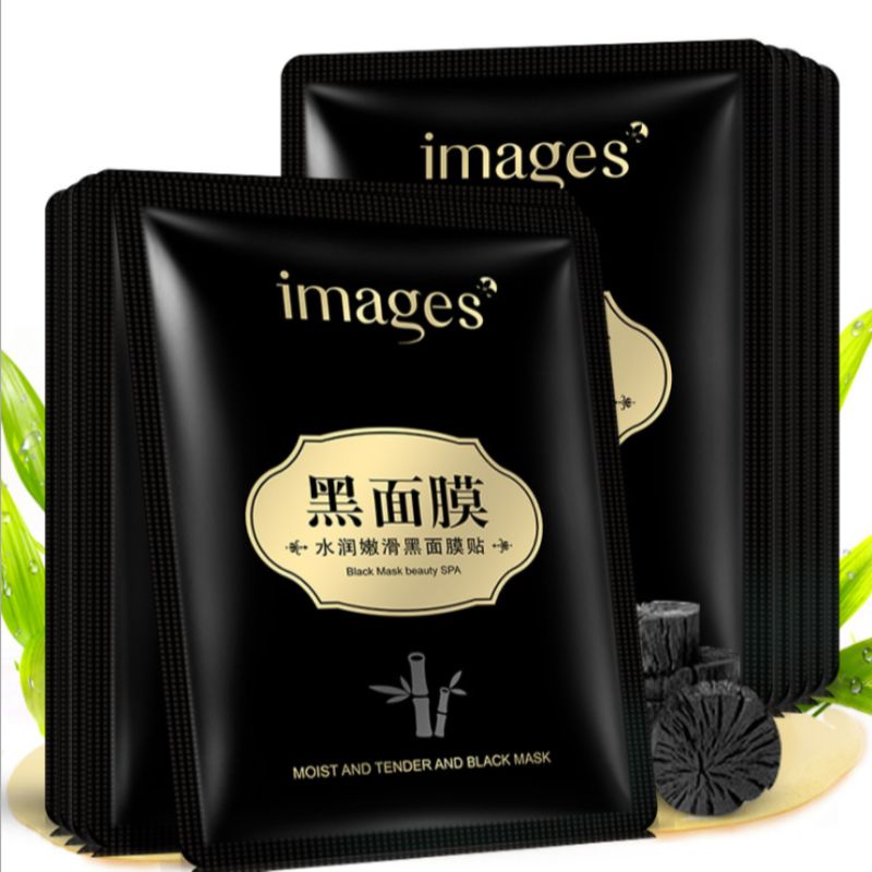 Image beautiful moist smooth black mask bamboo charcoal clean moisturizing moisturizing mask