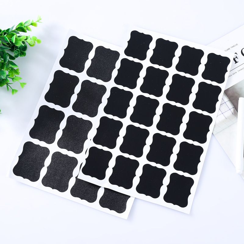 Creative self-adhesive glass bottle sticker blackboard sticker moveable PVC sticker wholesale label 12