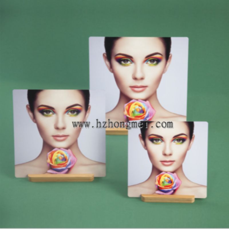 热升华铝板相框铝合金相框竹木底座长方形相框正方形摆台详情图2