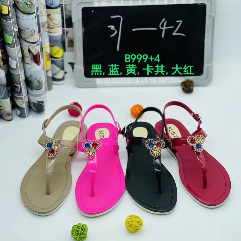 Flat Candy Color Odorless Flip Flops 388-116 Flip-Flops Women Can Wear Multi-Color Optional Custom Foreign Trade Order Quantity Is Superior