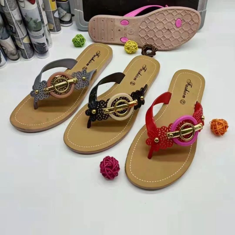 Flat Candy Color Odorless Flip Flops 388-115 Flip-Flops Women Can Wear Multi-Color Optional Custom Foreign Trade Order Quantity Is Superior Specification drawing