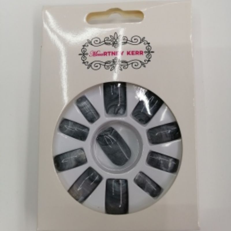 Twelve jade-patterned nail art pieces Specification image