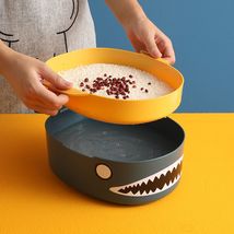 鲨鱼创意双层水果盘滴水筛蔬菜沥水筛淘米漏盆厨房加厚洗菜篮家用