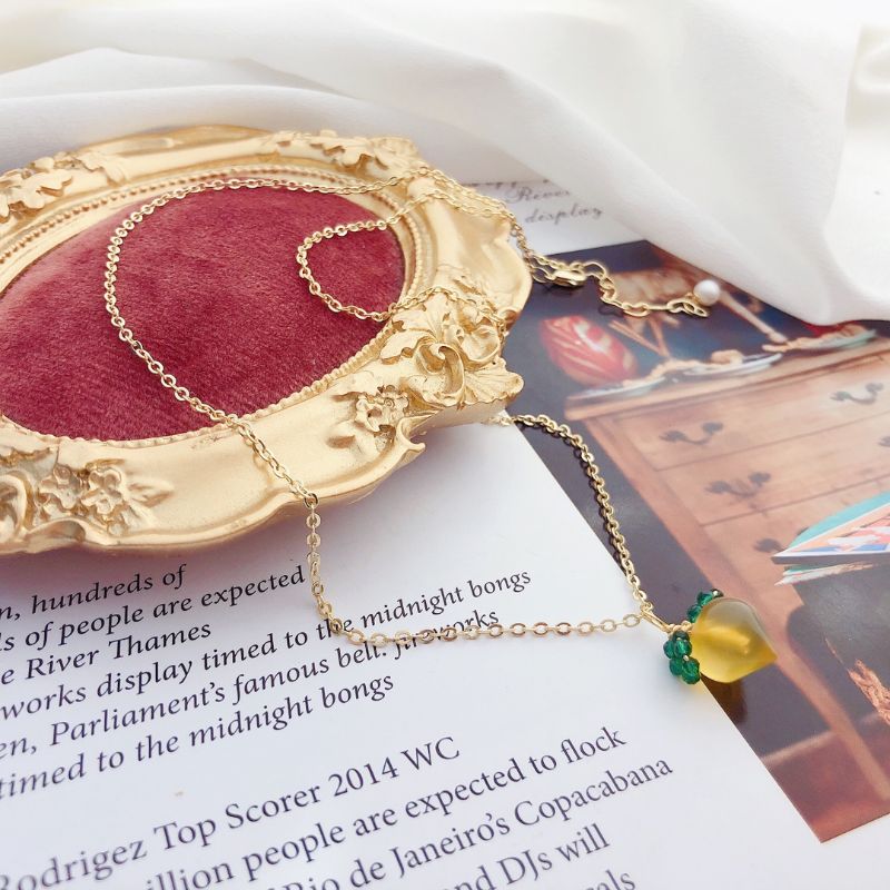 "الخوخ ناضج" قلادة الخوخ الأصفر details Picture