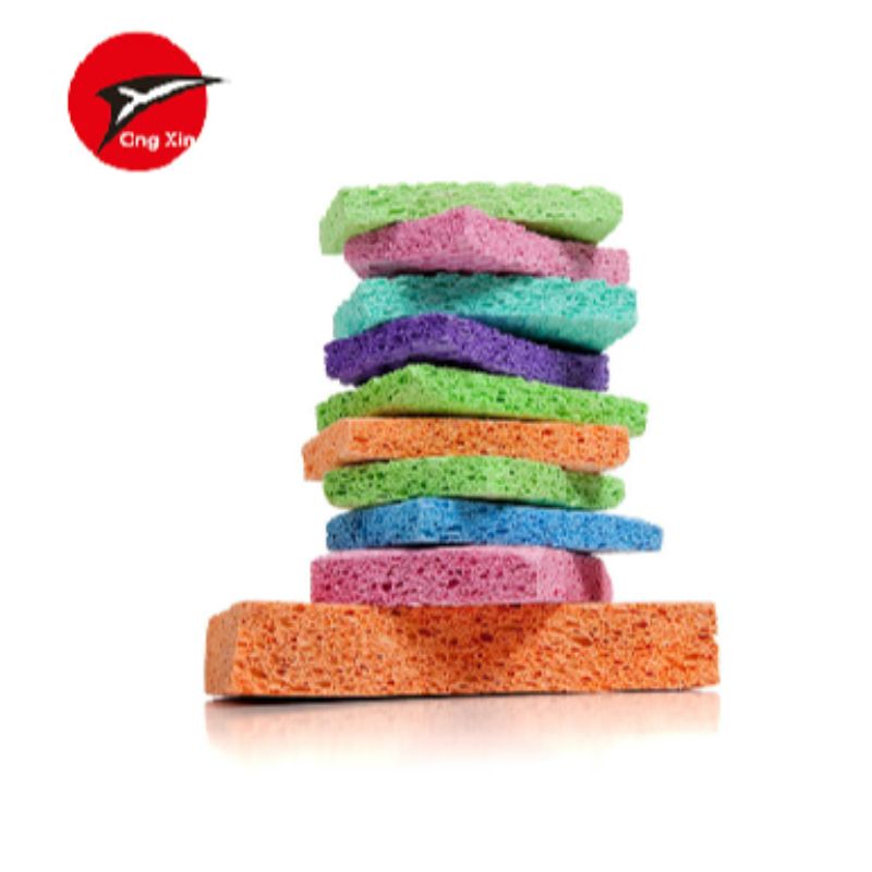 生产彩色木浆绵条 蓄水条 擦车洗碗清洁海 过滤吸水卷材海绵加工定制