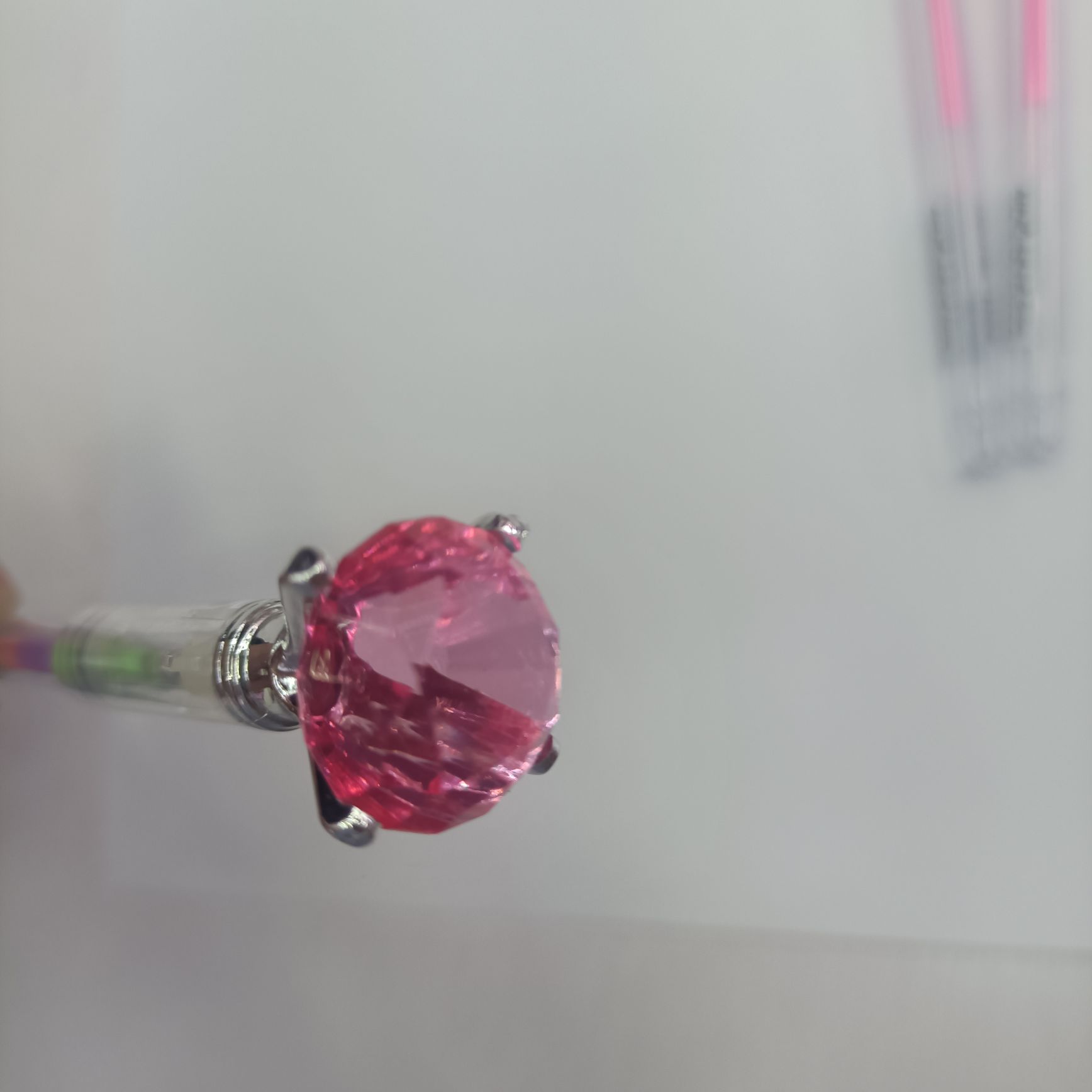 Large Diamond Rainbow Pen With Bead Pen details Picture