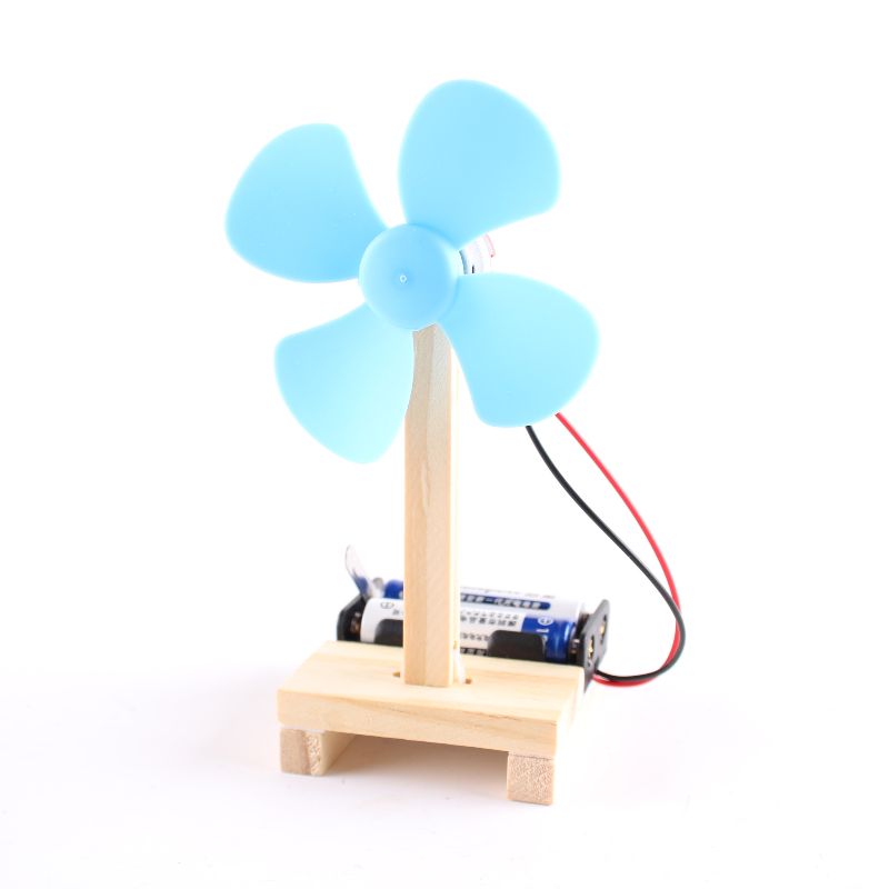 Junior high school and primary school students' science and technology DIY electric fans, children's science small projects, educational toys, steam education details Picture