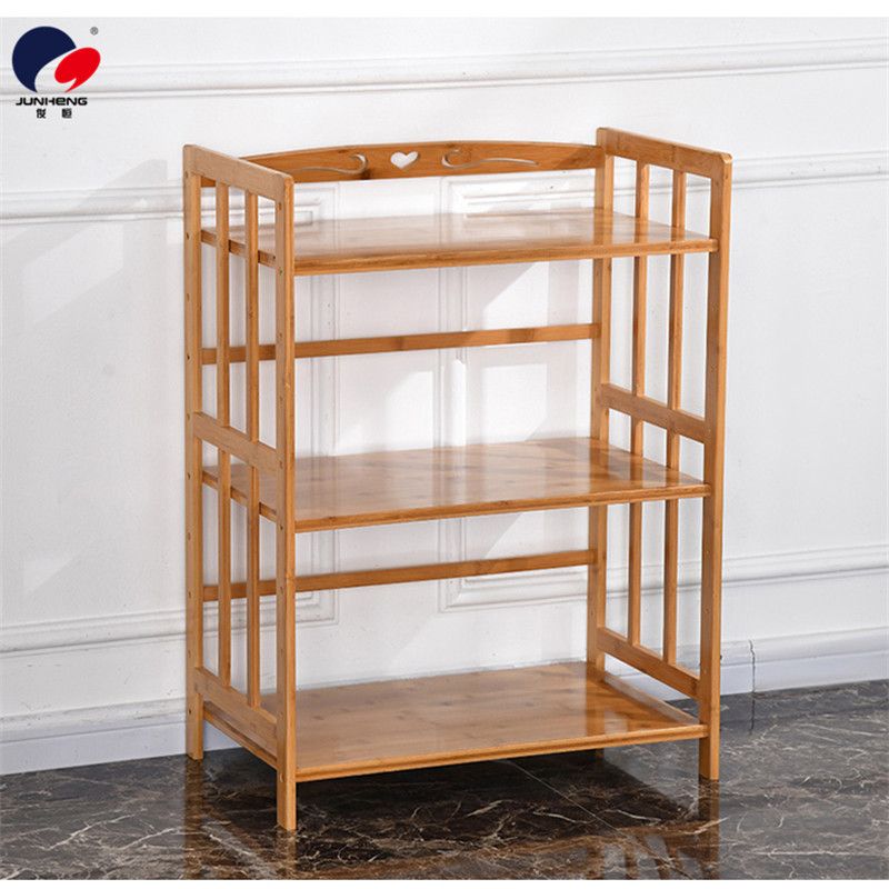 Bamboo kitchen storage rack, microwave oven rack, floor-standing storage rack, kitchen storage rack, oven rack, solid wood storage rack pic 12