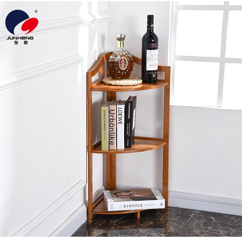 New bamboo kitchen storage triangular corner rack, kitchen storage rack, oven rack, solid wood storage rack pic 11